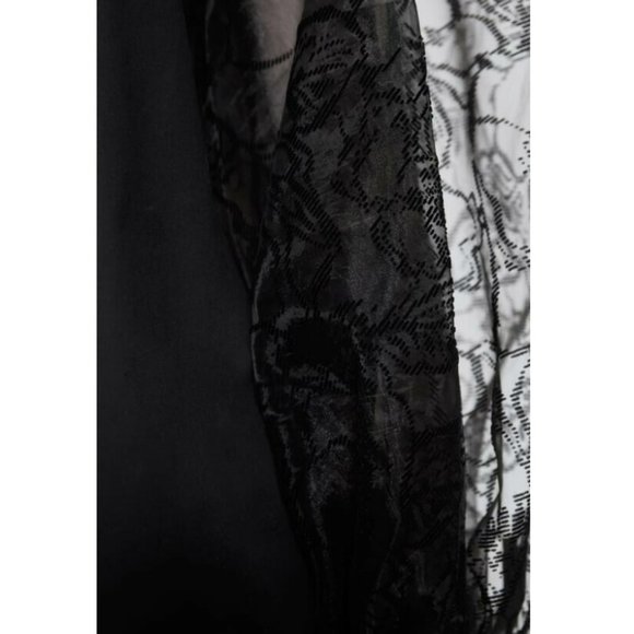 Zara Organza Sleeve Blouse Top Long Sleeve Back - Picture 7 of 7